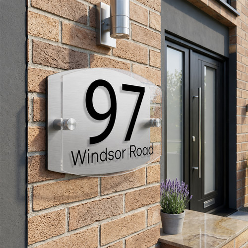 Personalised door number - personalised, sign