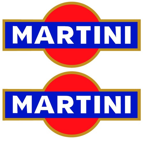 Martini racing stickers - stickers, x2