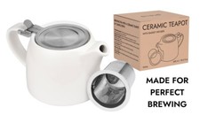 Teapot with Infuser Ceramic Teapot with Strainer for 2 Cups 550ml Small Tea