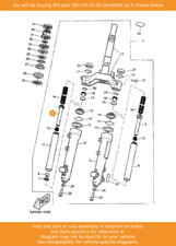 YAMAHA Cylinder Comp., Front Fork, 5JH-F3170-00 OEM Slider EW50 MBK