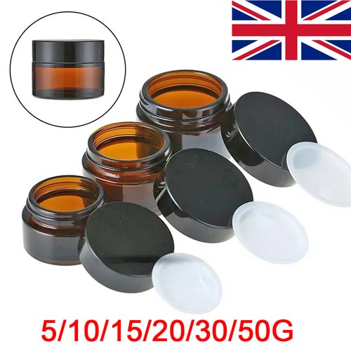 Glass amber cosmetic - glass, cream