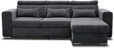 Luca Corner Sofa Bed With Storage - Fabric Sofa -  Universal Side Sofa Bed