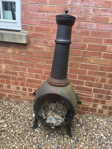 Black chiminea used once - black,