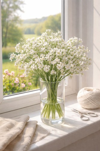 Knitted gypsophila baby breath - gypsophila,