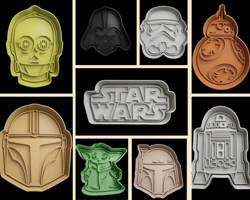 Star wars cookie cutters - star,