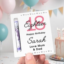 Personalised 16th 18th 21st Birthday Gifts Money Holder Wallet Daughter Girl Her