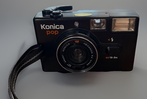 Black konica pop 35mm film - black,