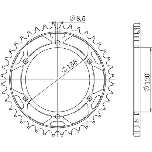 Steel crown p525 z40 - crown,