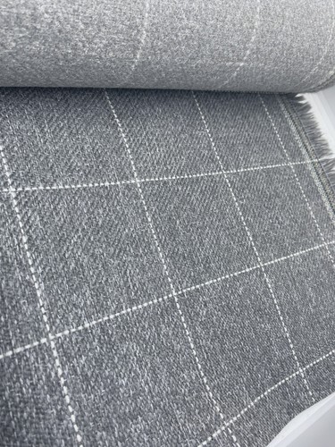 Metres tweedy check mid grey - check,
