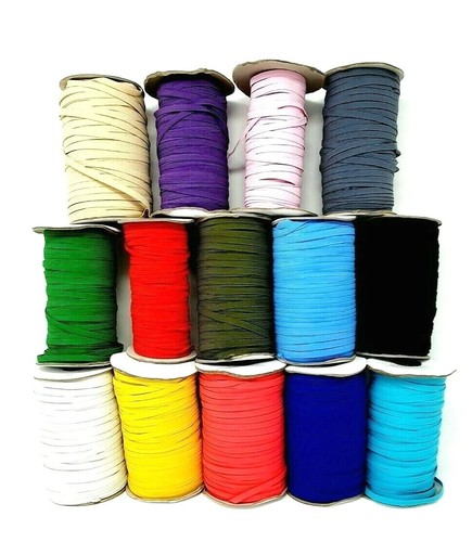 3mm elastic flat - flat, woven