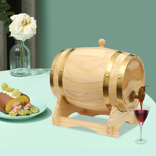 Wooden wine barrel - barrel, natural