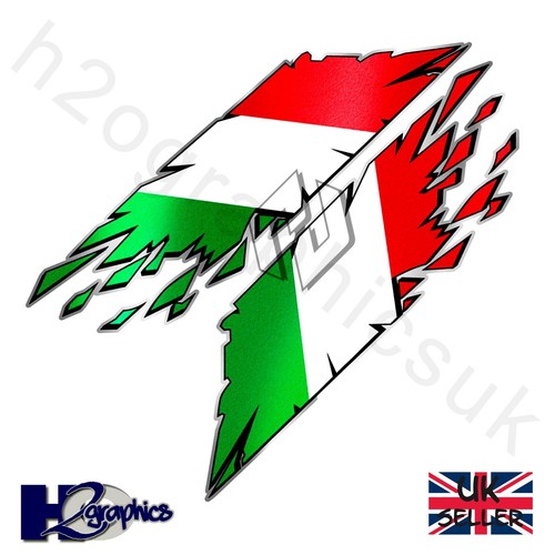 Italian flag rip - flag, stickers