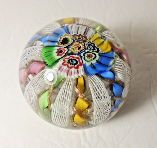 Murano glass crown paperweight - crown,