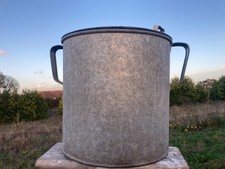 Round Vintage Zinc Galvanised