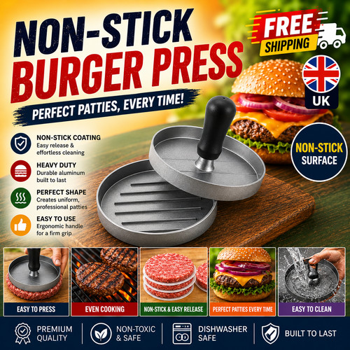 Burger press round stainless - burger,