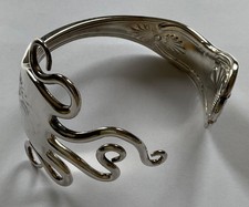 Twisted silver fork bracelet