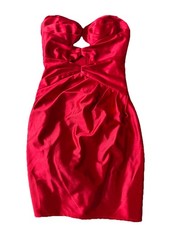 SHERRI HILL RED STRAPLESS