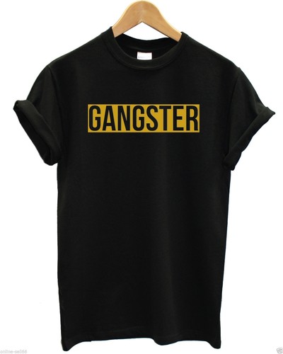 Gangster gold print shirt - gangster, t