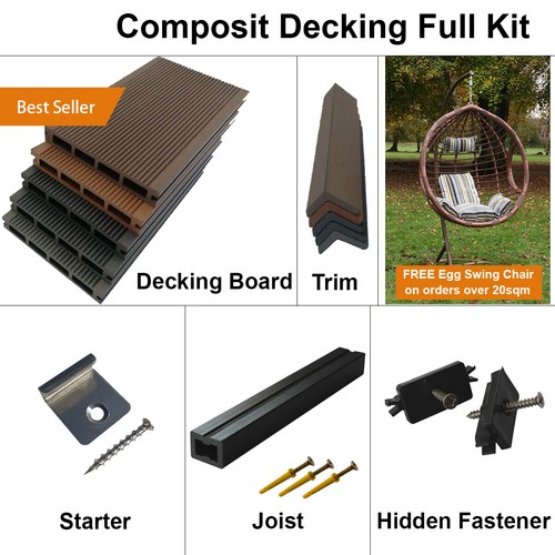 Composite decking wooden - 3.6m,