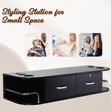 RESHABLE Wall-Mount Salon Station Barber Beauty Spa Cabinet Equipment w/Drawers