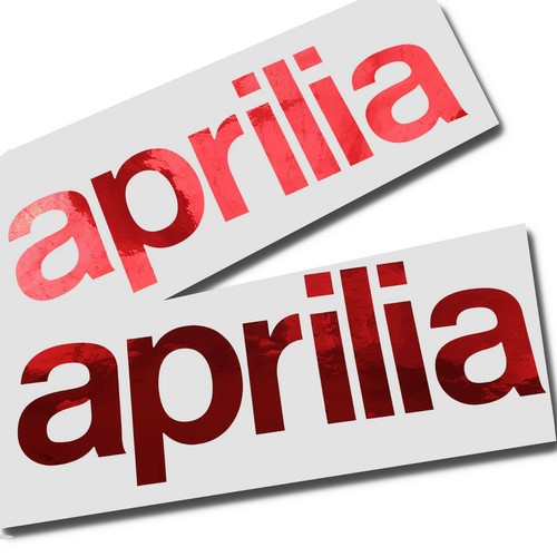 Aprilia red chrome text - aprilia,
