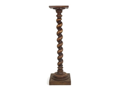 Tall hand carved wood barley - tall,