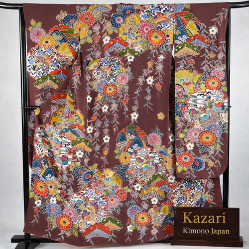 Vintage japanese silk furisode - vintage,