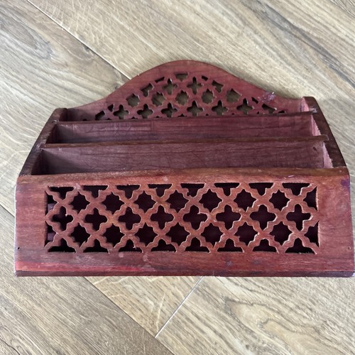 Vintage wood letter - , organiser
