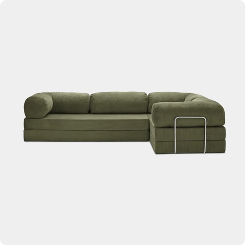 Teddy sofa corner moss - teddy,
