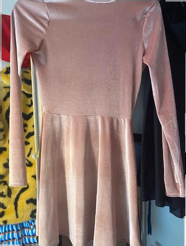 Pink velvet dress kawaii