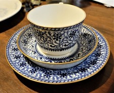 trio cup saucer plate blue &