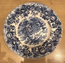 Vintage Alfred Meakin Staffordshire Romance Blue & White Plate