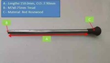 1pc 150mm length tailstock rod