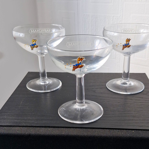 Babycham stemmed glass - 3x,