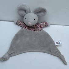 Jellycat Floral Mouse Soother Comforter Baby Soft Toy Grey Pink Floral Fleur