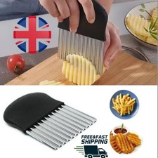 Crinkle Cutter Stainless Steel Fries Chips Potato Salad Kitchen Tool Wavy Slicer
