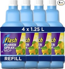 Flash Power Spray Mop Floor Cleaner Multi Surface Liquid Citrus Fresh 5L 1.25Lx4