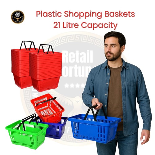 Plastic shopping baskets with - shopping,