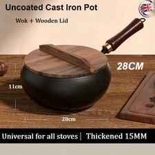 28CM Cast Iron Pot Cooking Wok