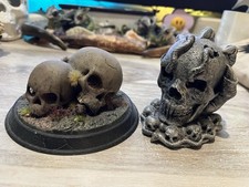 2 x Skull Ornaments Decoration Gothic