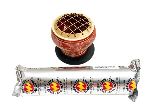 Brass charcoal burner and - burner,
