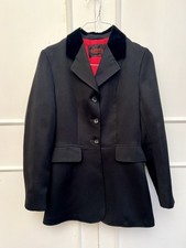Quorn Riding Jacket Competition 32” Horse Fox Hunting Attire BLACK Petite