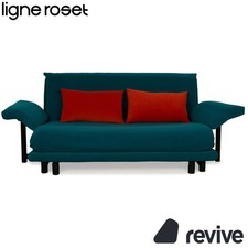 Ligne Roset Multy Three-Seater Turquoise Blue Petrol Incl. Armrests Sofa Bed