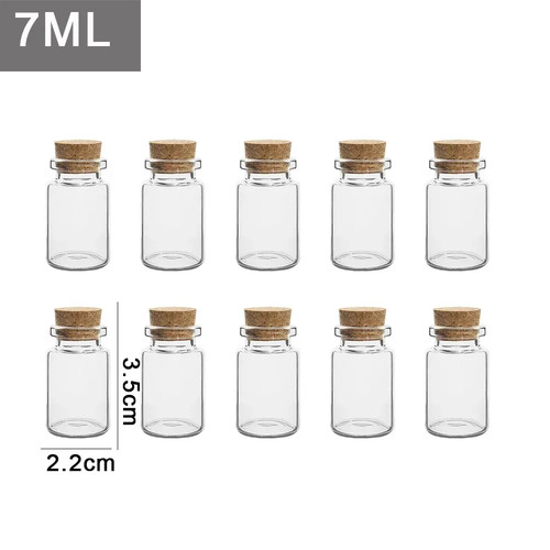 Pcs small glass bottles - 10,