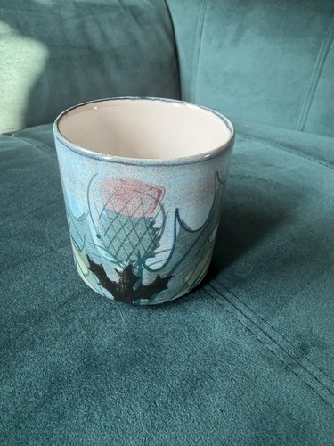 Tain pottery small mug - small, thistle