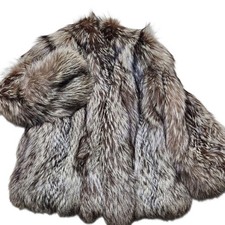 Highest Quality Fur Coat Silver Fox Volume Fluffy from JP