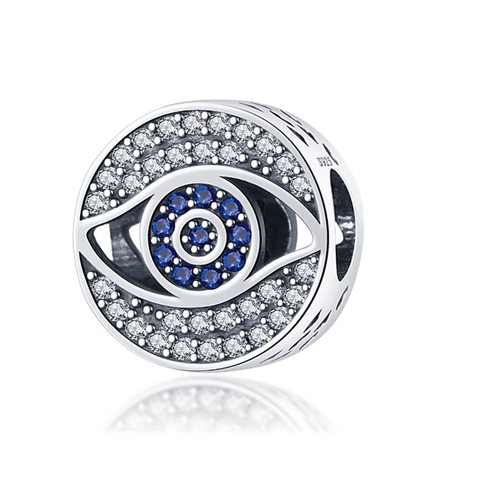 Evil eye pave bead hamsa - eye,