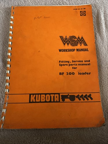 Kubota 200 loader workshop - kubota,