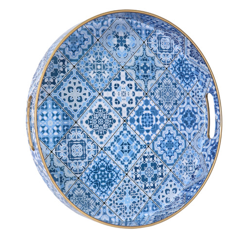 Large decorative round serving - decorative,