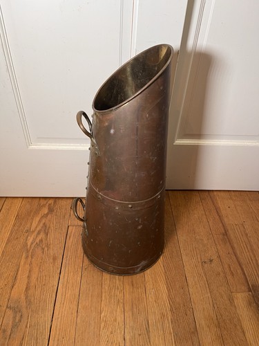 Vintage copper brass coal - or,